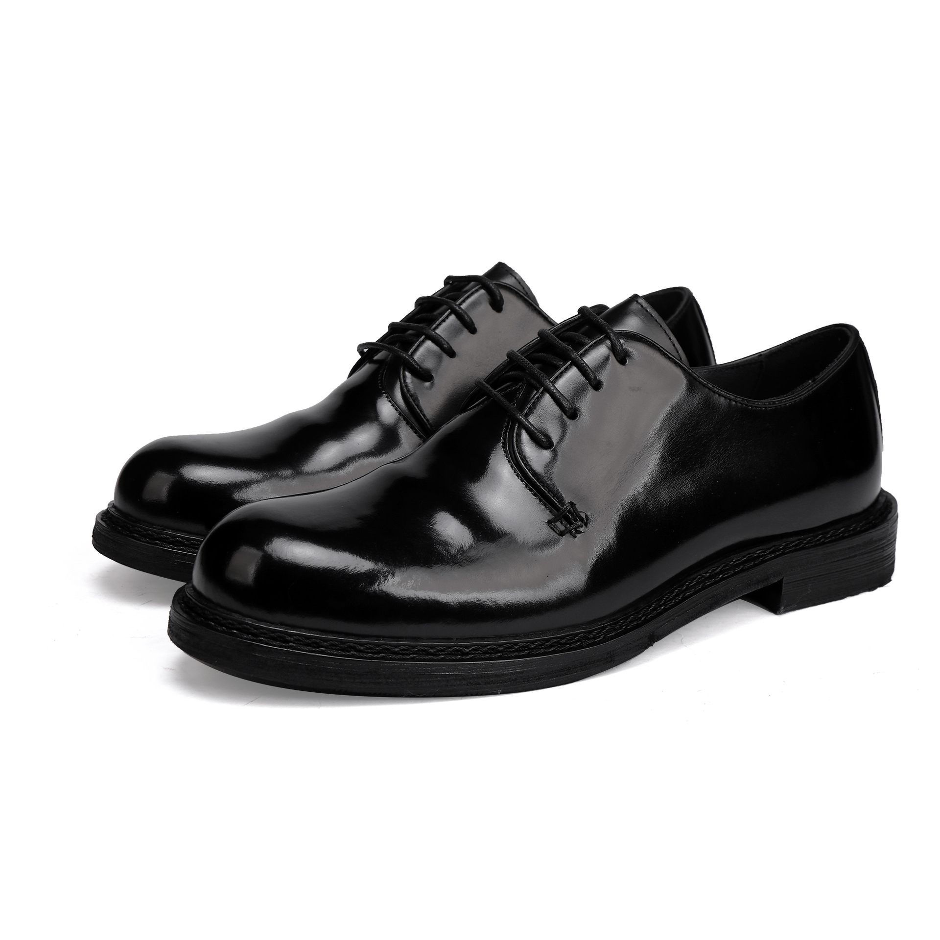 Men'S Shoes Smart - รองเท้าเดอร์บี้แบบทางการสำหรับผู้ชาย พื้นรองเท้าหนังคอร์โดวานแบบ Goodyear Welt สำหรับธุรกิจ หนังม้าสีดำสุดหรูและสไตล์ลำลองแบบสมาร์ท