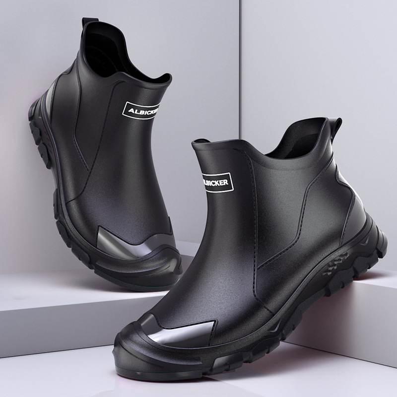 รองเท้าบูทกันฝนแบบสั้นสำหรับผู - Men'S Shoes Water Resistant บทวิจารณ์และราคา