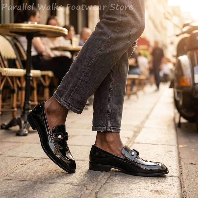 รองเท้าโลฟเฟอร์ผู้ชายสีดำหนังแ - Men'S Shoes Smart บทวิจารณ์และราคา