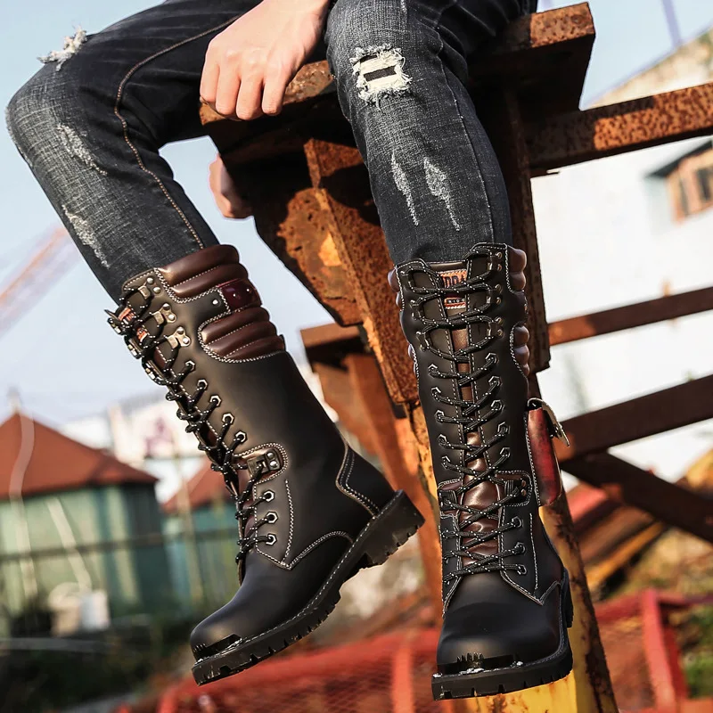 ผู้ชายเข่าสูงรองเท้าหนังฤดูหนา - Men'S Shoes Hoka Sale บทวิจารณ์และราคา