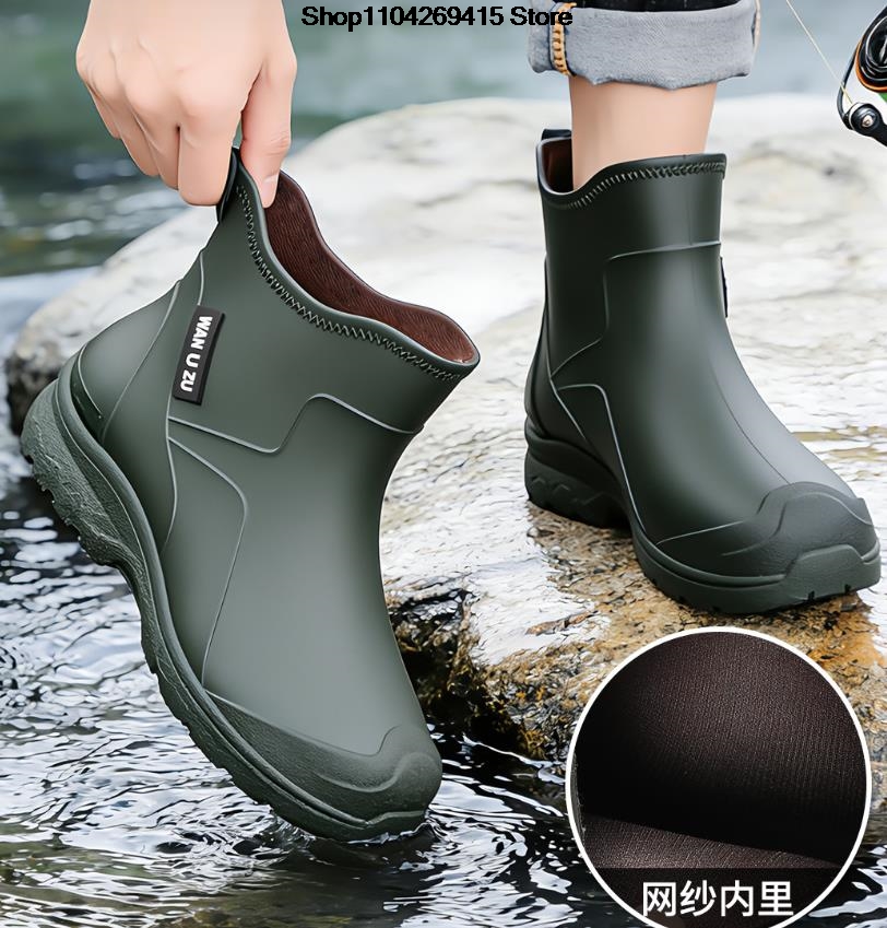 รองเท้าบูทกันน้ำกันลื่นสำหรับผ - Men'S Shoes Water Resistant บทวิจารณ์และราคา