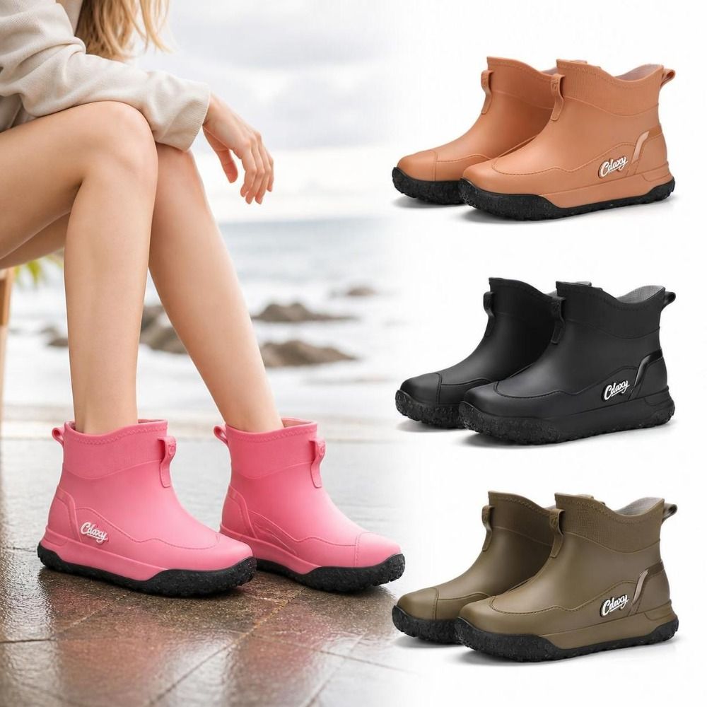 รองเท้าบูทกันฝนสั้น หนาเป็นพิเ - Men'S Shoes Water Resistant บทวิจารณ์และราคา