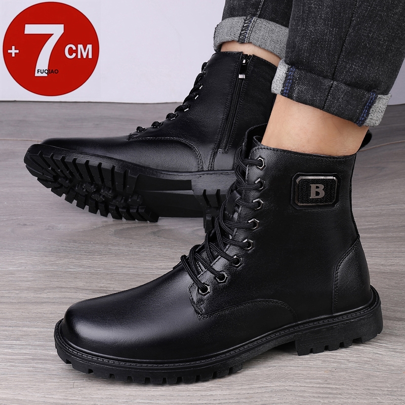 รองเท้าบูทหนังเพิ่มความสูง 6 ซ - Men'S Shoes Increase Height บทวิจารณ์และราคา