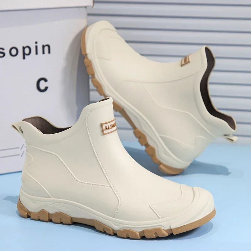 รองเท้าบูทกันฝนสั้นสำหรับผู้ชา - Men'S Shoes Water Resistant บทวิจารณ์และราคา